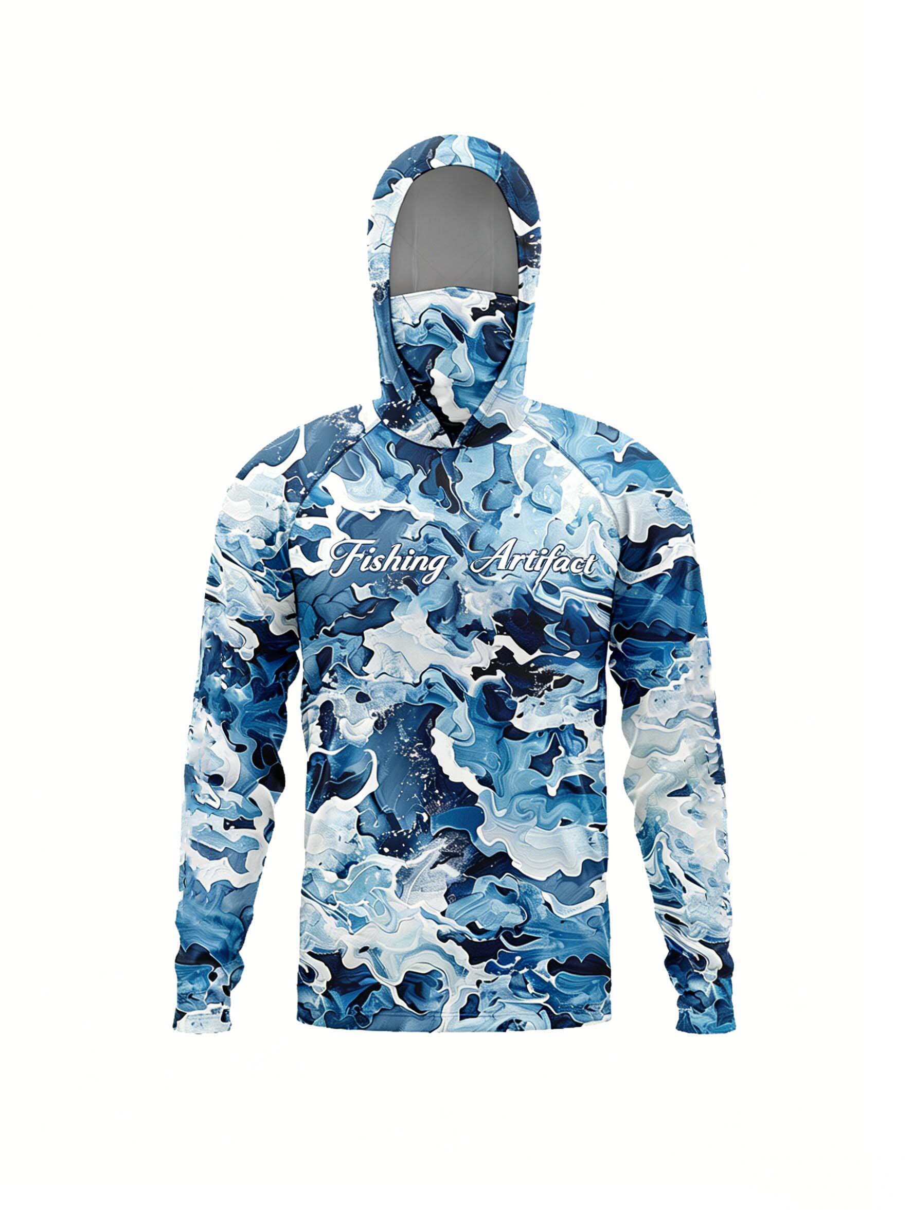 Men Summer 3D‑Printed Fishing  - Sports Mask Breathable ulasan dan harga