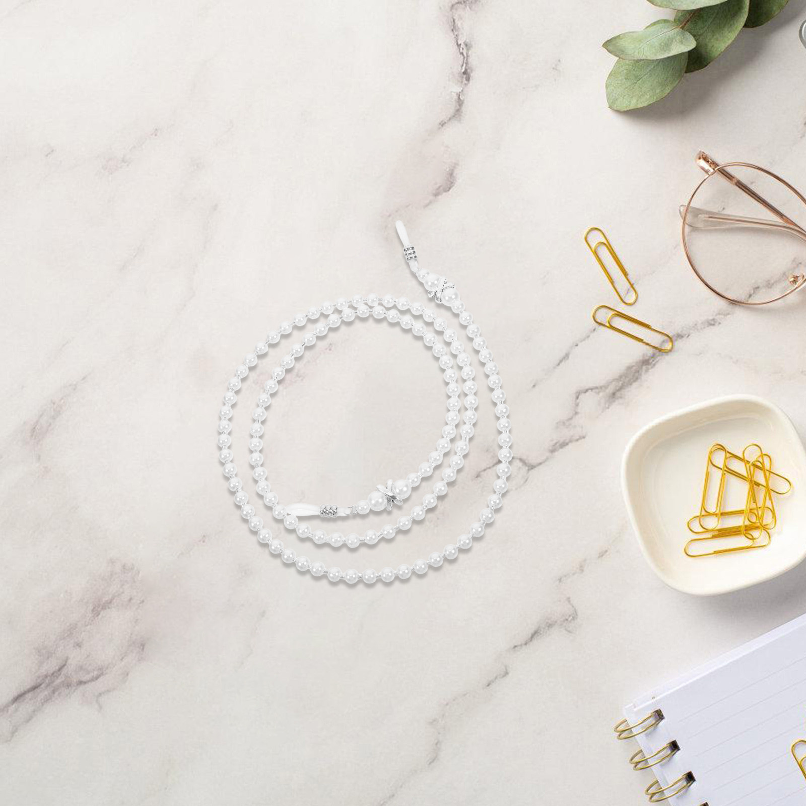 Pearl Eyeglass Chain Beaded An - Mask Chain Holder ulasan dan harga