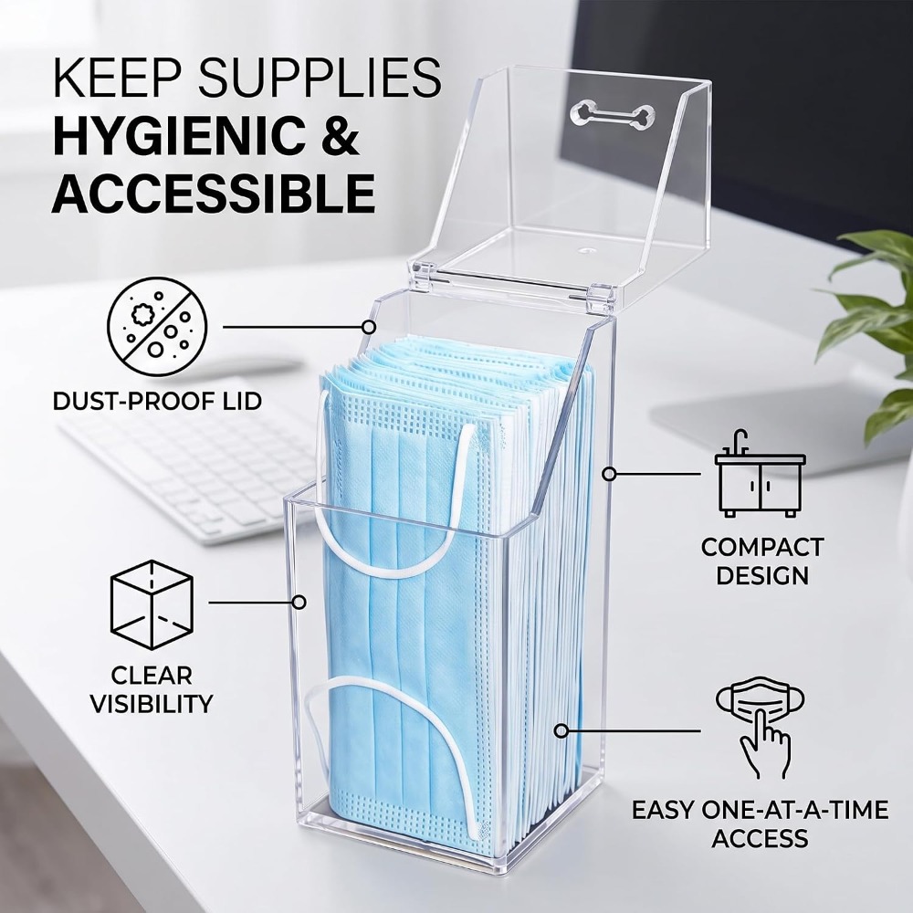 With Lid Face Mask Dispenser V - Face Mask Storage Box ulasan dan harga